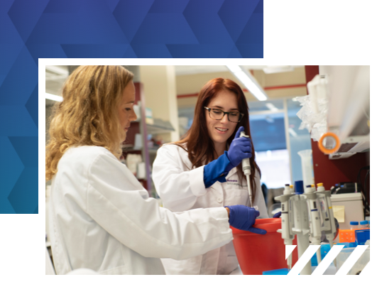 group of students in lab coats